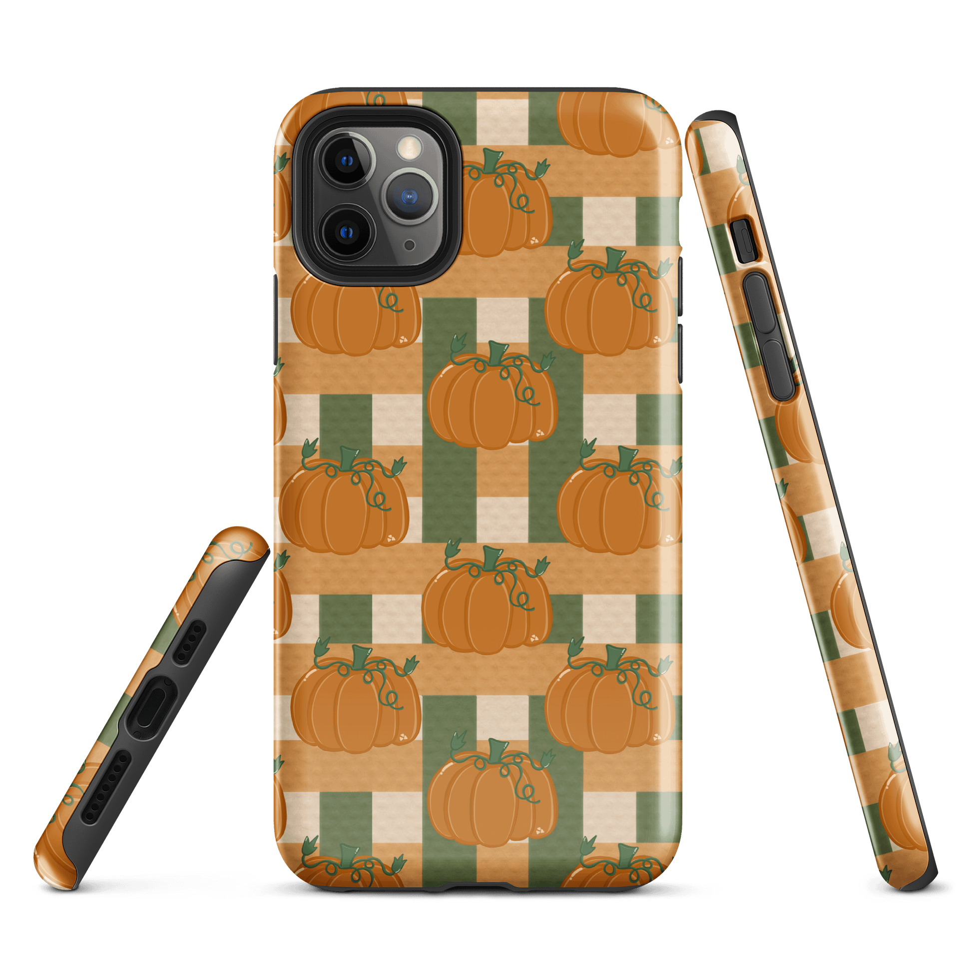 Pumpkin Plaid Pattern iPhone® Tough Case product image (2)