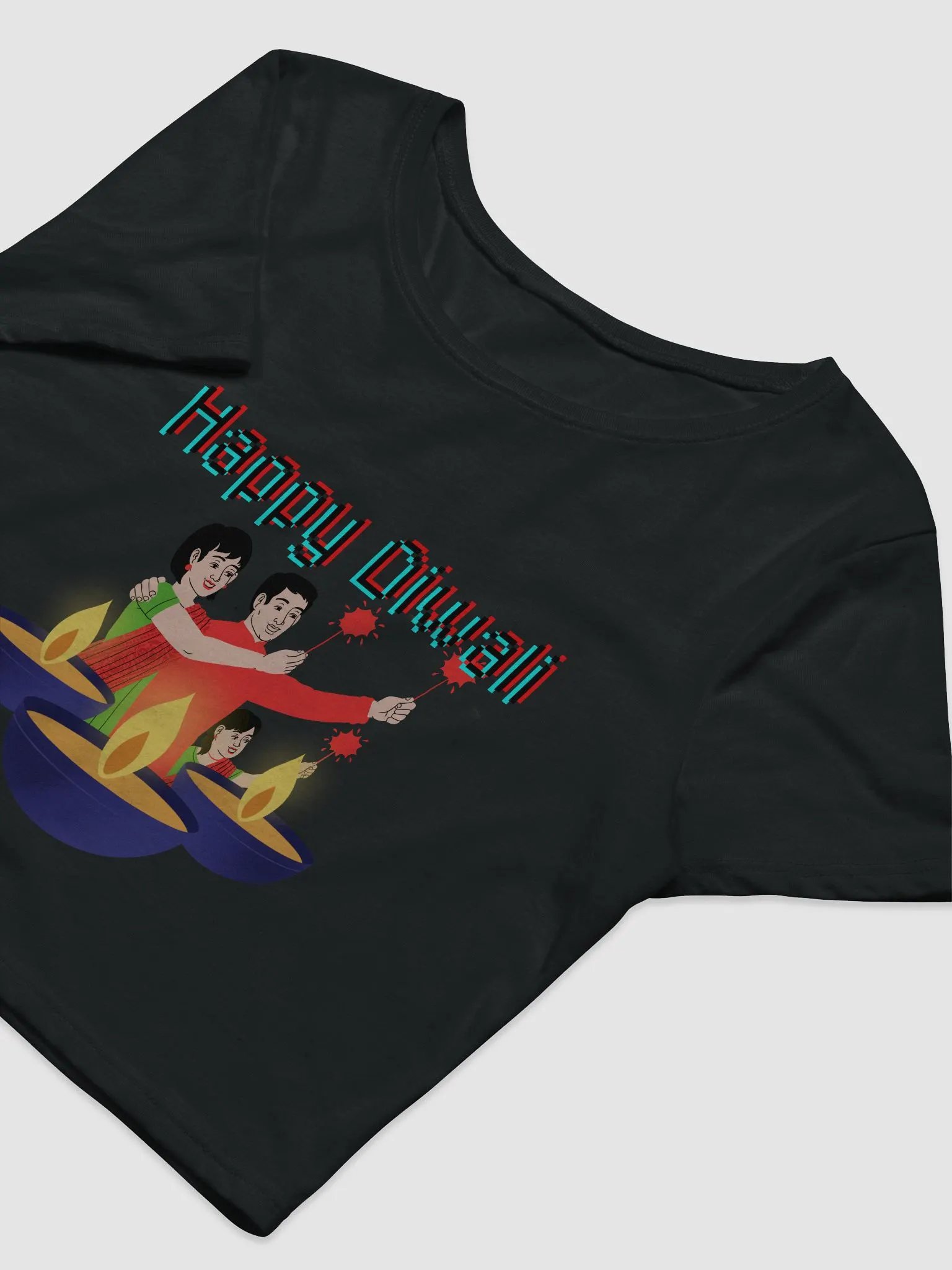 Happy Diwali Women's Crop Tee - Enjoy the festival and gift to your loved ones product image (15)