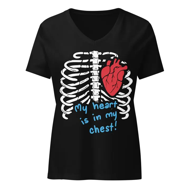 My Heart Is In My Chest V2 - Women's Relaxed V-Neck T-Shirt product image (1)