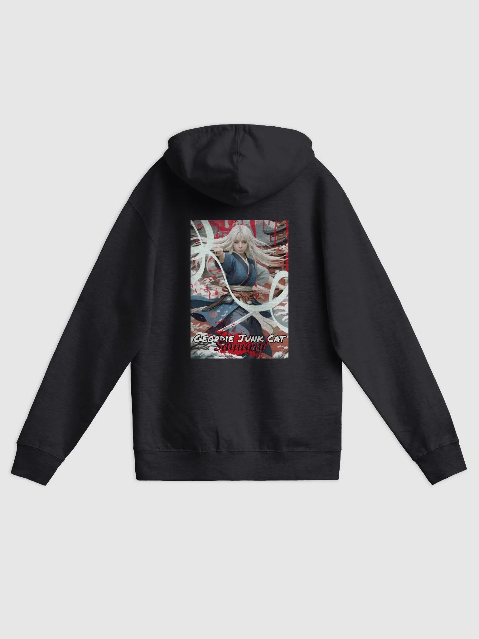 SAMURAI TWO Back Print Zip-Up Hoodie (US SHIPPING) product image (1)