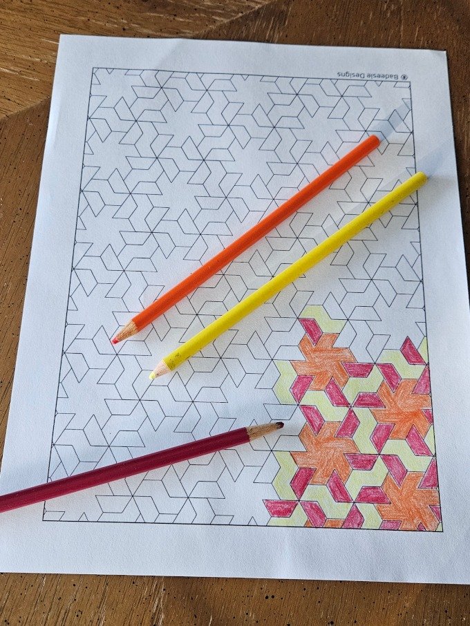 Starbursts and Trapezoids Coloring Page product image (2)