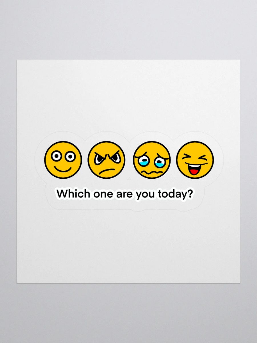 Emoji Mood Kiss Cut Stickers product image (1)