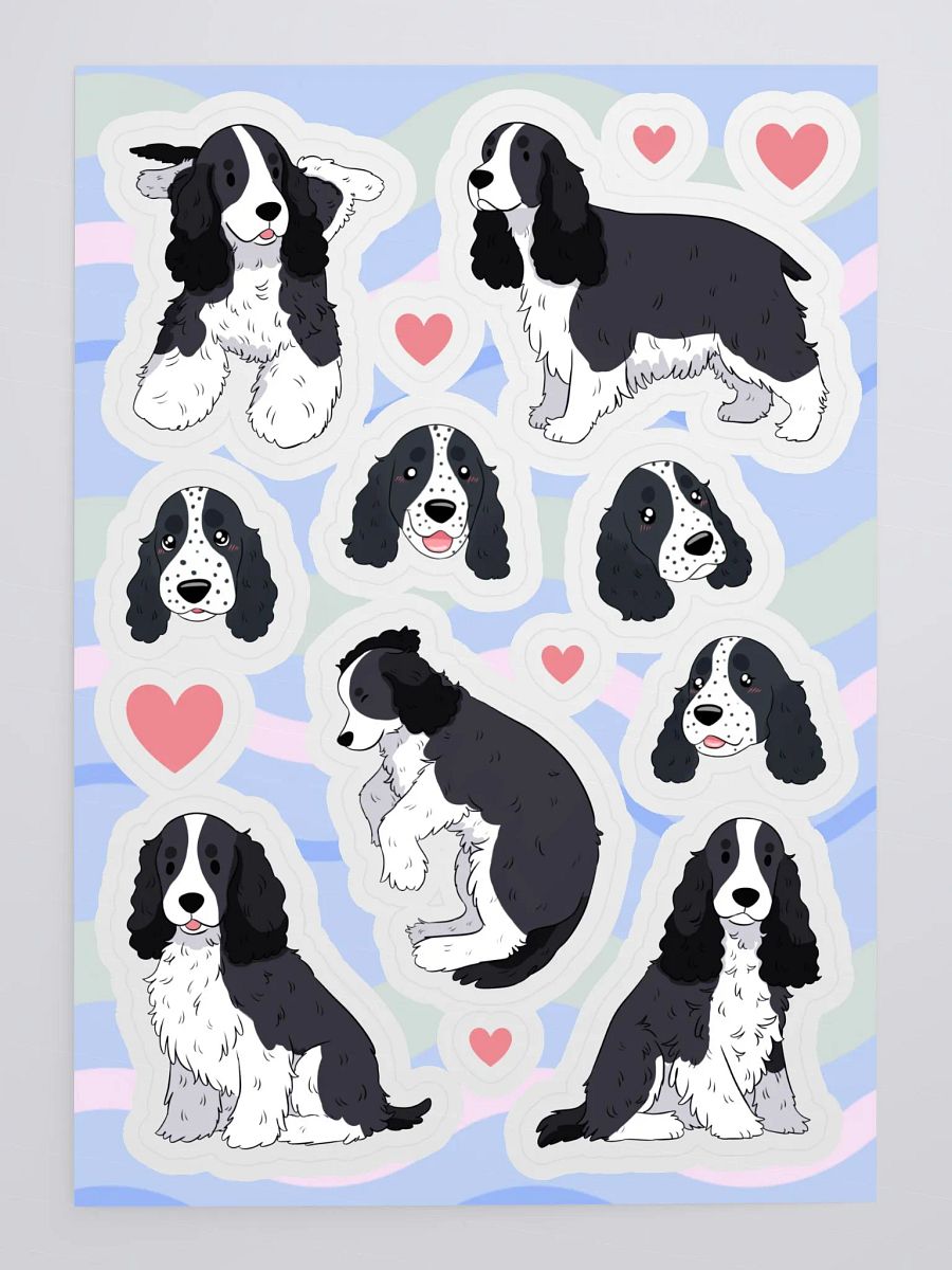 Cocker Spaniel Love Sticker Sheet product image (4)