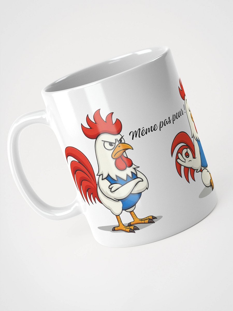 Mug Blanc, Coq Zen - Même pas peur et j'suis zen - Cadeau Humour Français Zen product image (1)