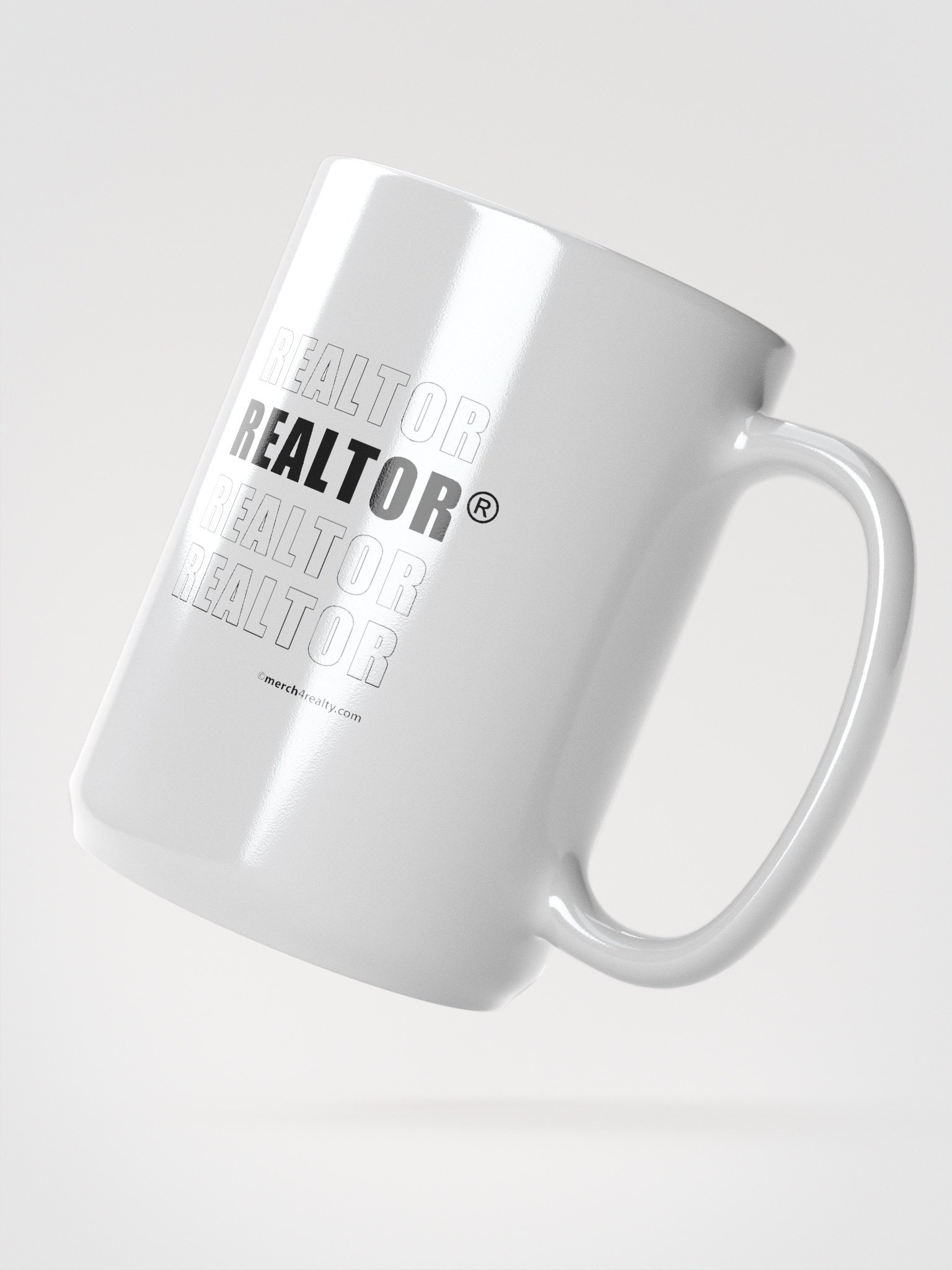Realtor Typography White Glossy Mug product image (2)