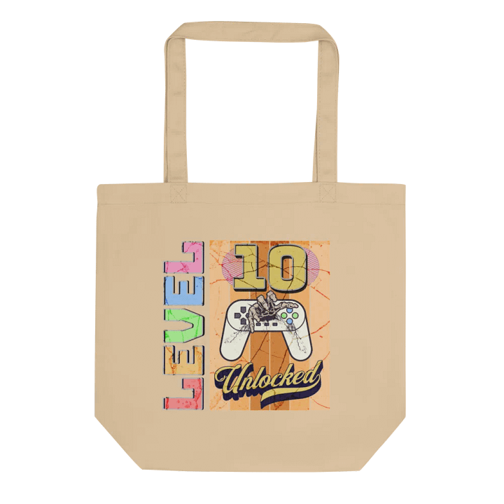 Level 10 Unlocked Grunge Gaming Tote Bag product image (1)