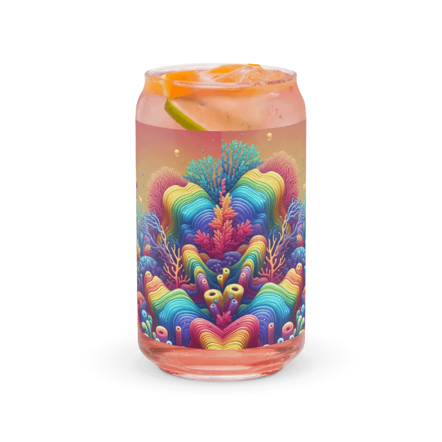 Beautiful & Vivid Rainbow Coral Ocean Themed Glass product image (7)
