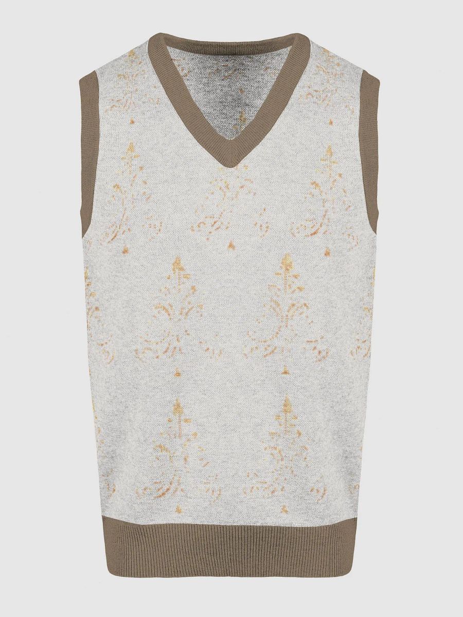 Customizable Jacquard V-Neck Vest product image (3)