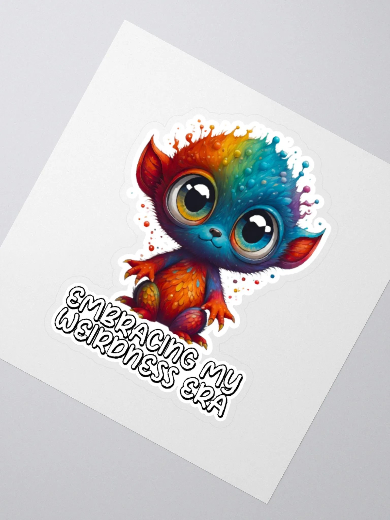 Embracing My Weirdness Era-Cute Colorful Creature Sticker-Rainbow Sticker-LGBTQIA+ Sticker product image (5)