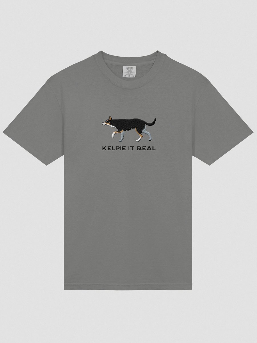 Kelpie It Real T-Shirt(Embroidered) of an Australian Kelpie(Black Tricolor) product image (14)
