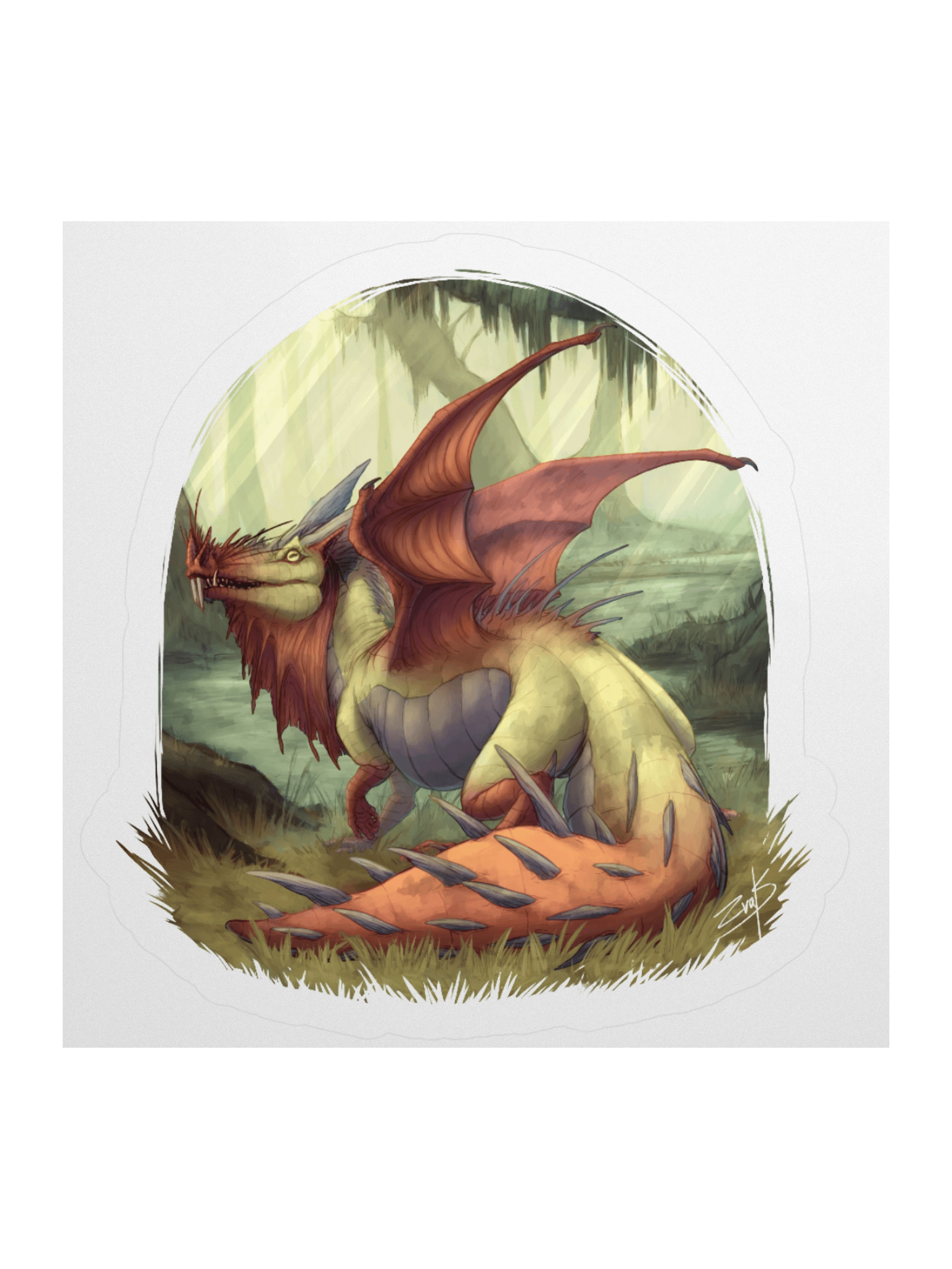 Dragon Digital Painting - sticker product image (1)