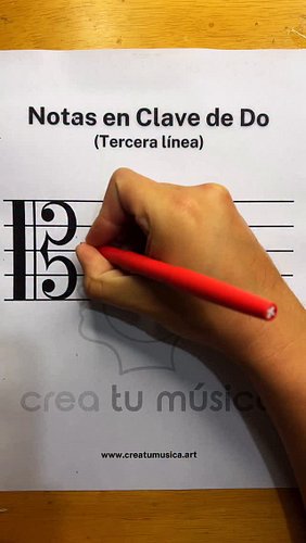 Notas en Clave de Do en tercera línea