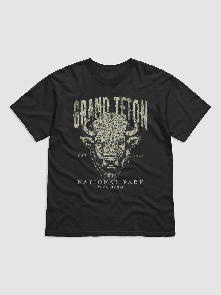 Grand Teton National Park, Wyoming Tee | Vintage-Style Grunge Western Shirt with a Bison's Head product image (2)