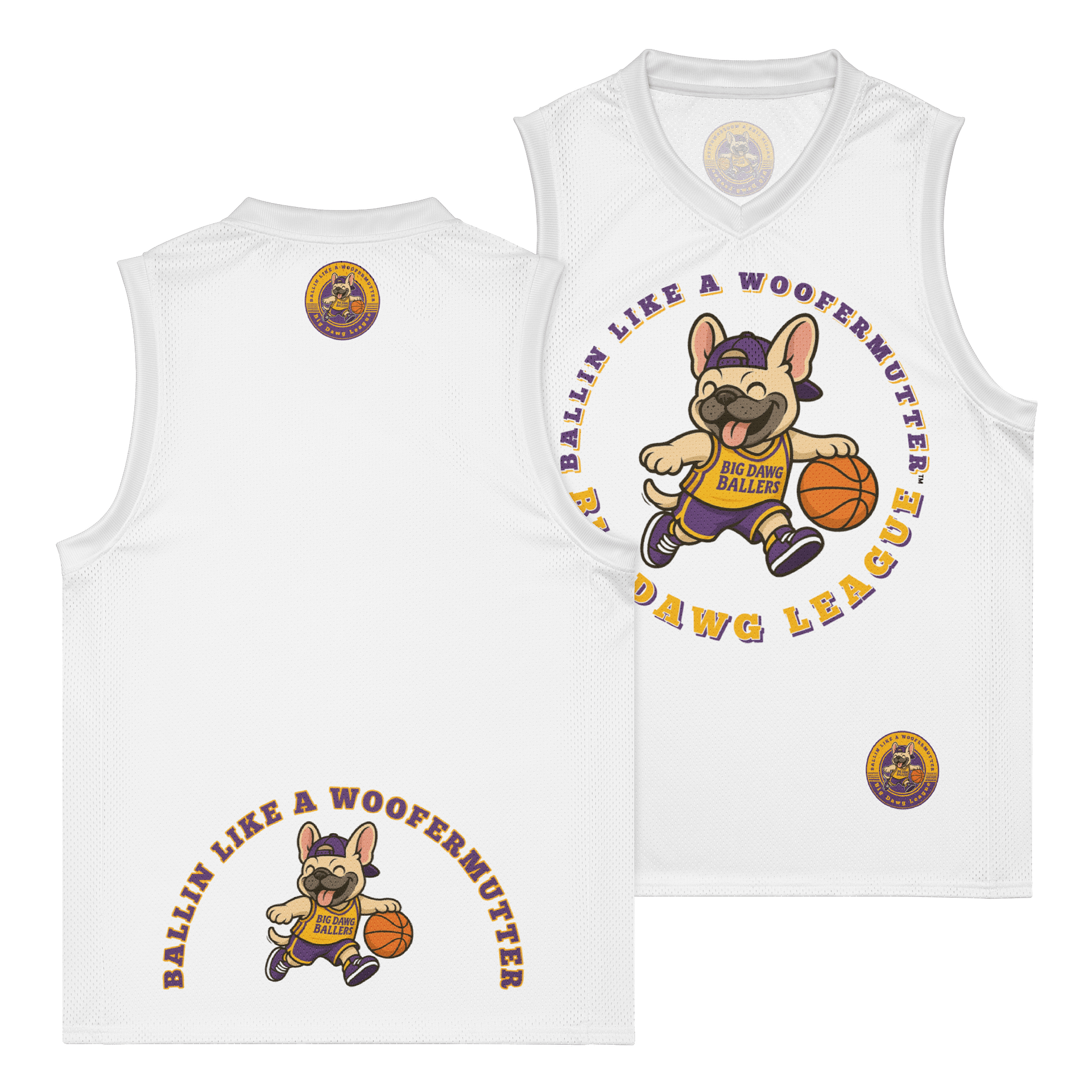 French Bulldog Ballin Like A WooferMutter™ Premium Basketball Jersey product image (1)