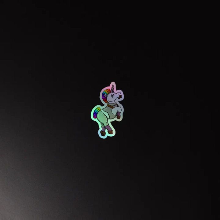 Apocalyptic Unicorn Sticker (Holo) product image (2)