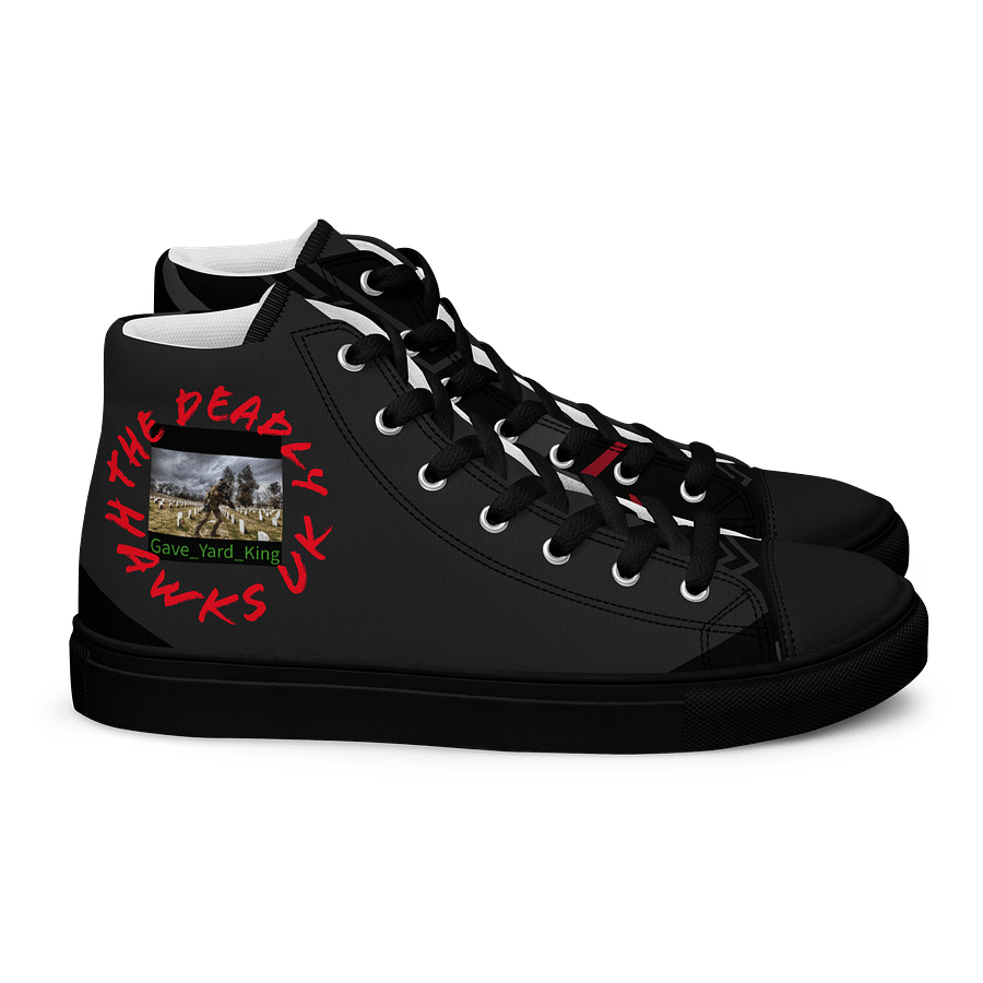 Grave_Yard_King Geometric High Top Canvas Shoes product image (2)