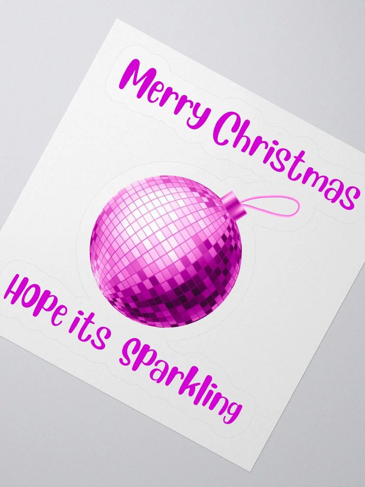 Sparkling Christmas Mirrorball Sticker - Pink product image (5)