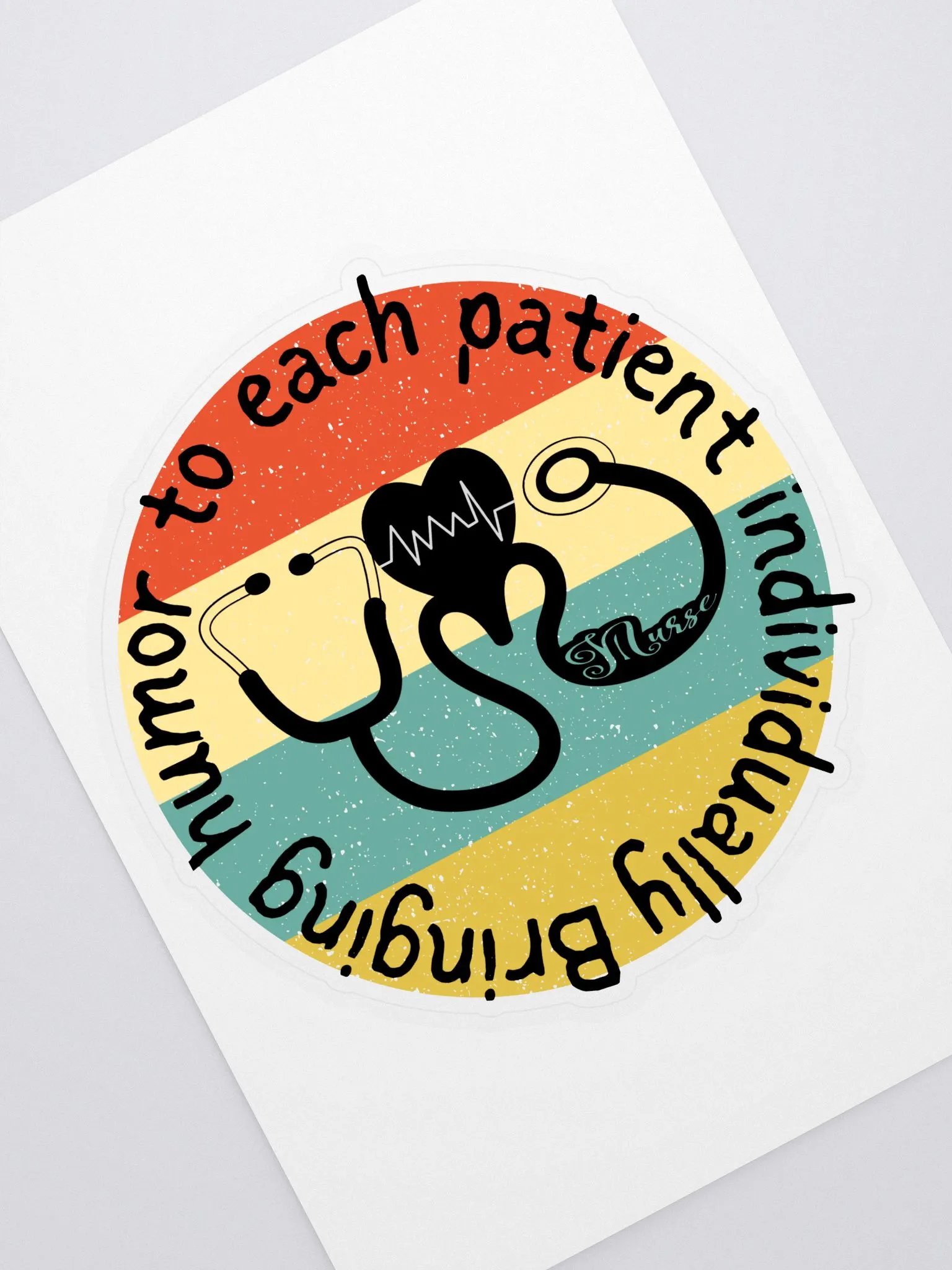 Bringing humor to each patient individually Sticker Sheet product image (1)