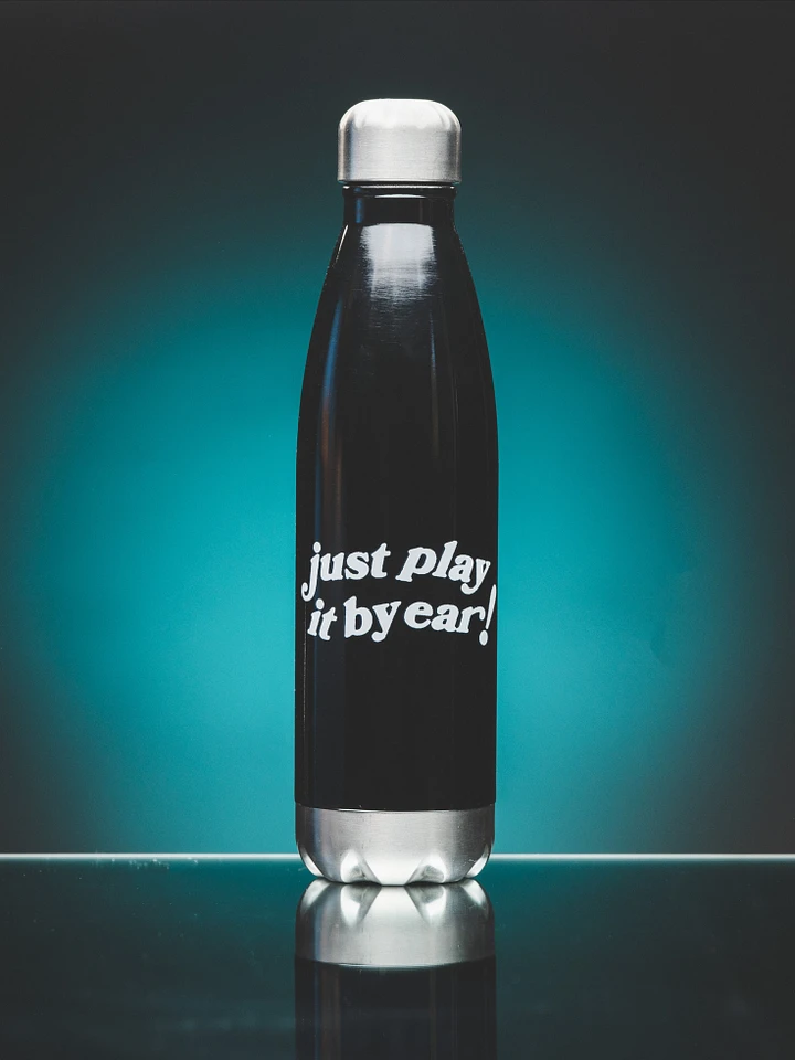 Just Play It By Ear Water Bottle (Black) product image (1)