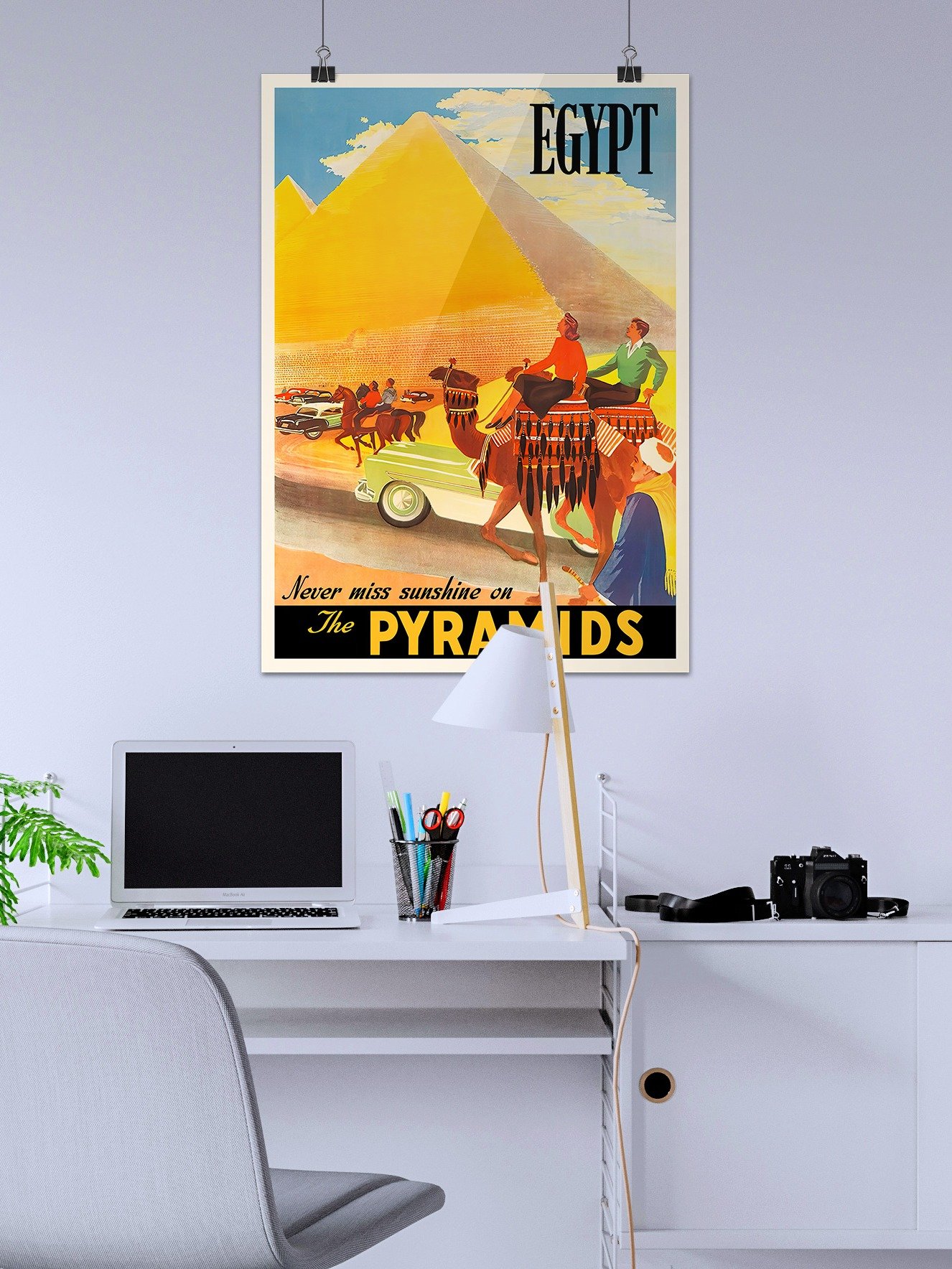 Egypt. Pyramids, 1950s — retro vintage travel poster, retro travel art, retro travel wall art product image (2)