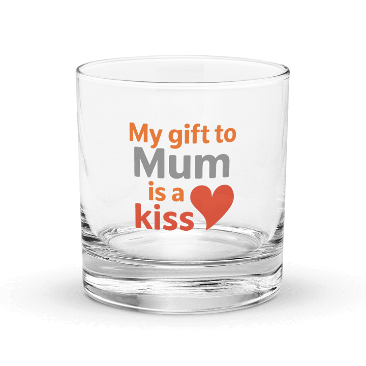 Mum's Kiss Rocks Glass product image (1)