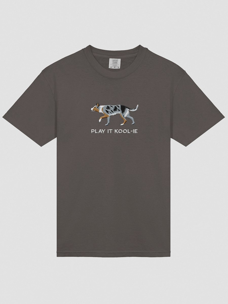Play It Kool-ie T-Shirt(Embroidered) of an Australian Koolie(Blue Merle Tricolor) product image (14)