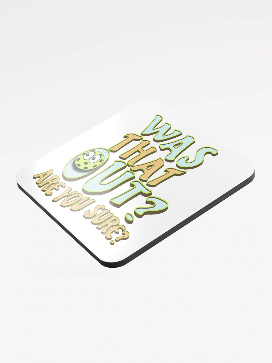Was That Out? Are You Sure? Pickleball Playful Retro Coaster Set product image (4)