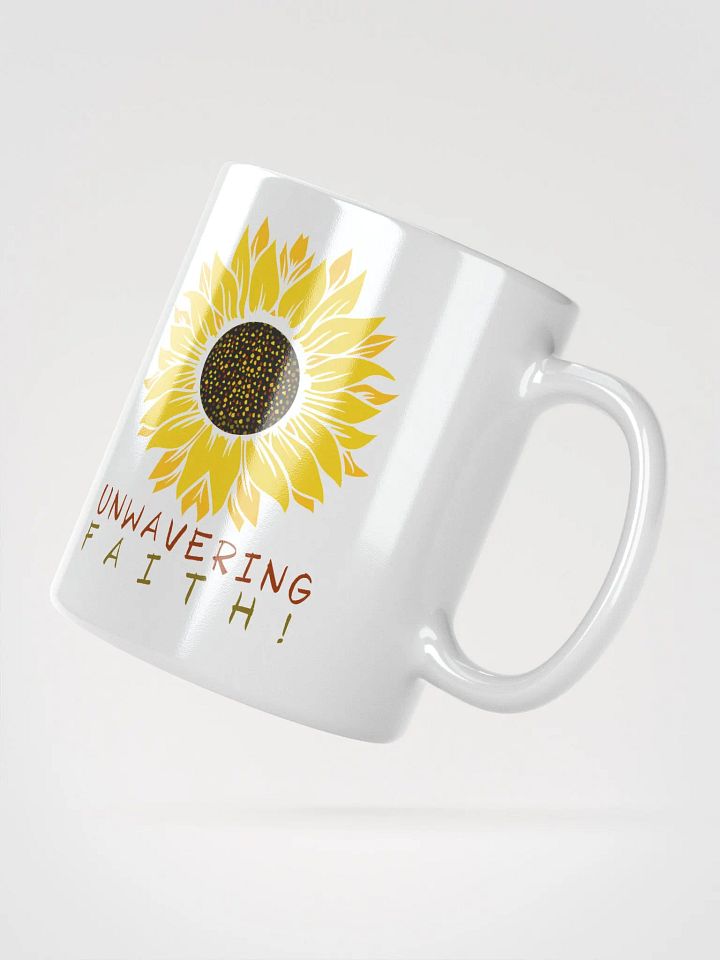 "Unwavering Faith Sunflower Mug" product image (4)