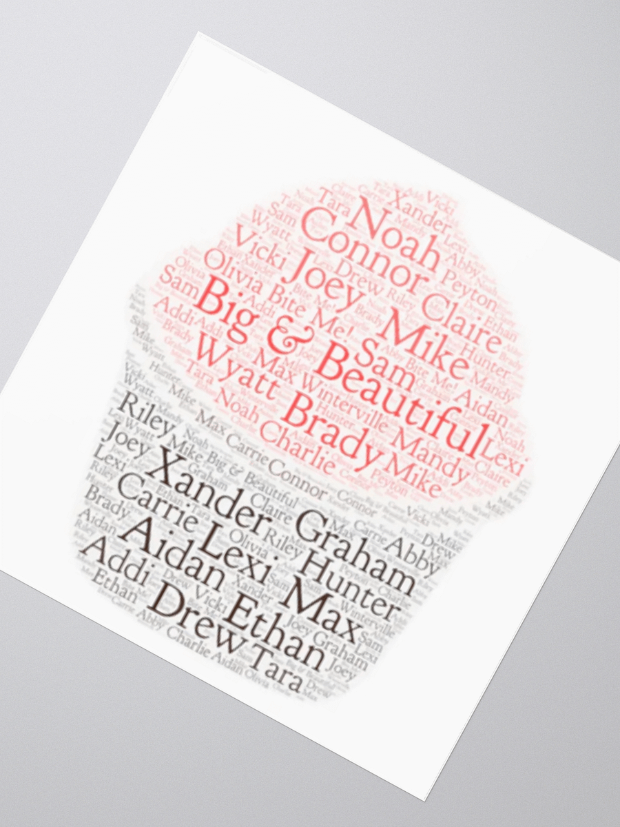Big & Beautiful Cupcake Sticker product image (6)