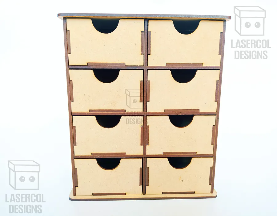8 Drawers Desk Organizer - Laser Cut Files product image (10)