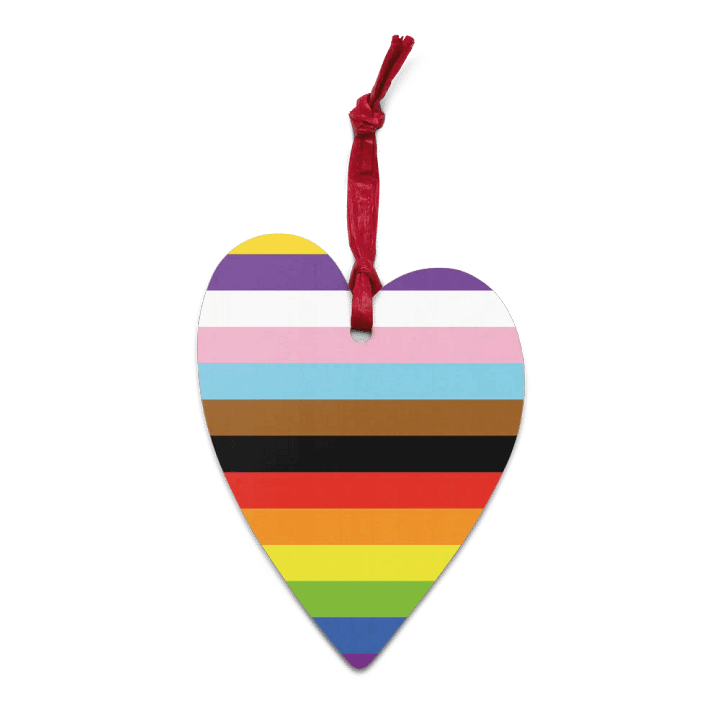 Pride wooden heart ornament product image (1)