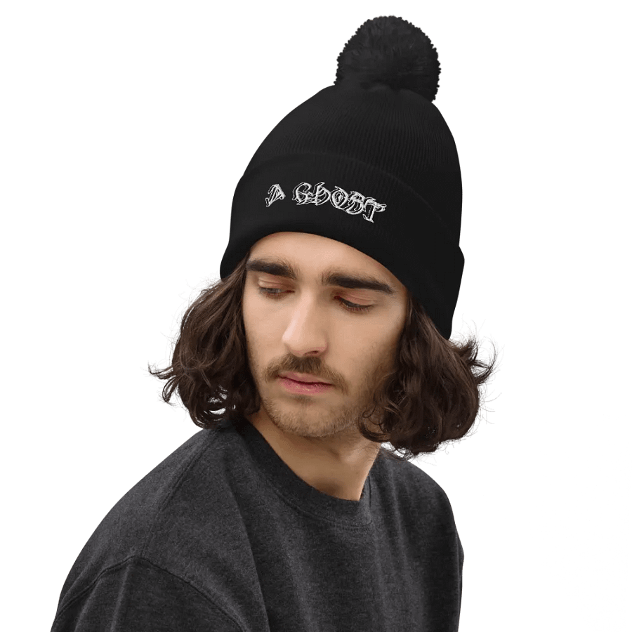 Pom-Pom Beanie - Embroidered - A Ghost product image (3)