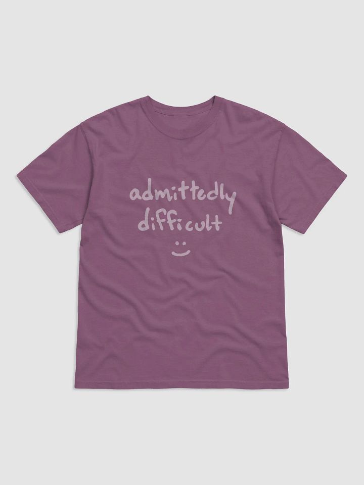 admittedly difficult (#E3C6D9) garment-dyed tee product image (1)