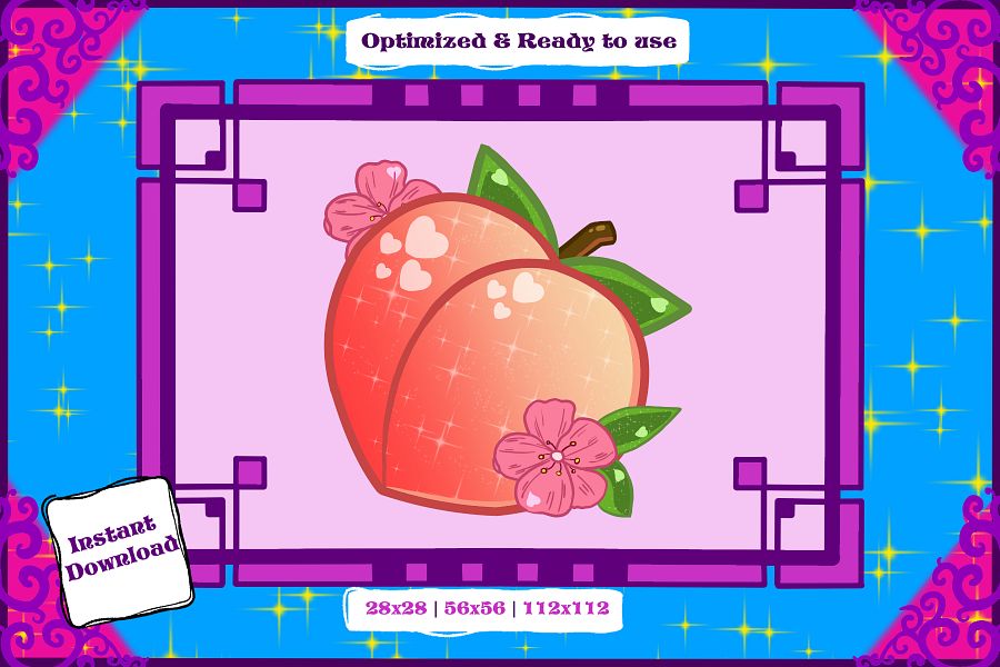 Sparkly Peach emote product image (1)