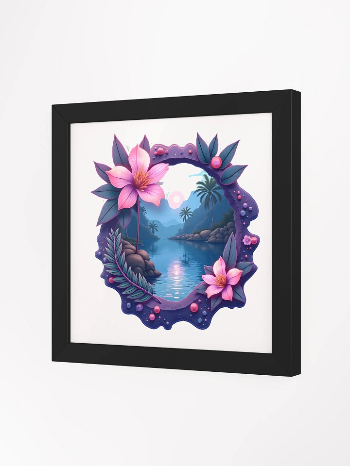 Neo-Tropical Horizon: Island Dreamscape Framed Art Print product image (19)