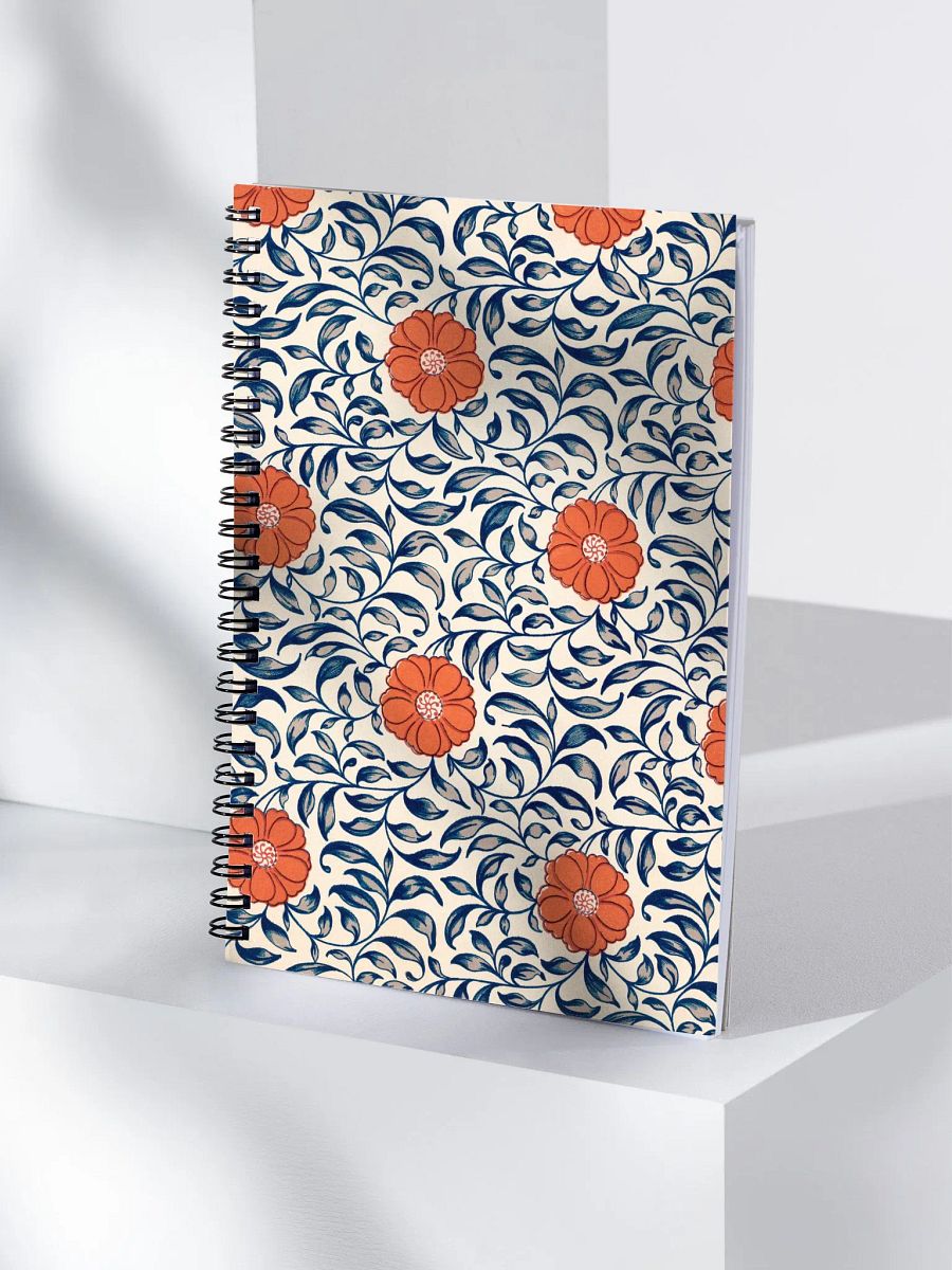Chinese Floral Ornament Pattern Spiral Notebook product image (4)