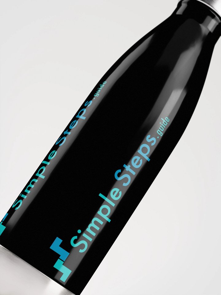 SimpleSteps.guide branded stainless steel water bottle product image (2)