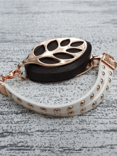 Vanilla Faux Suede Stud Bracelet | Handmade Accessory for Bellabeat Leaf Urban & Ivy product image (2)