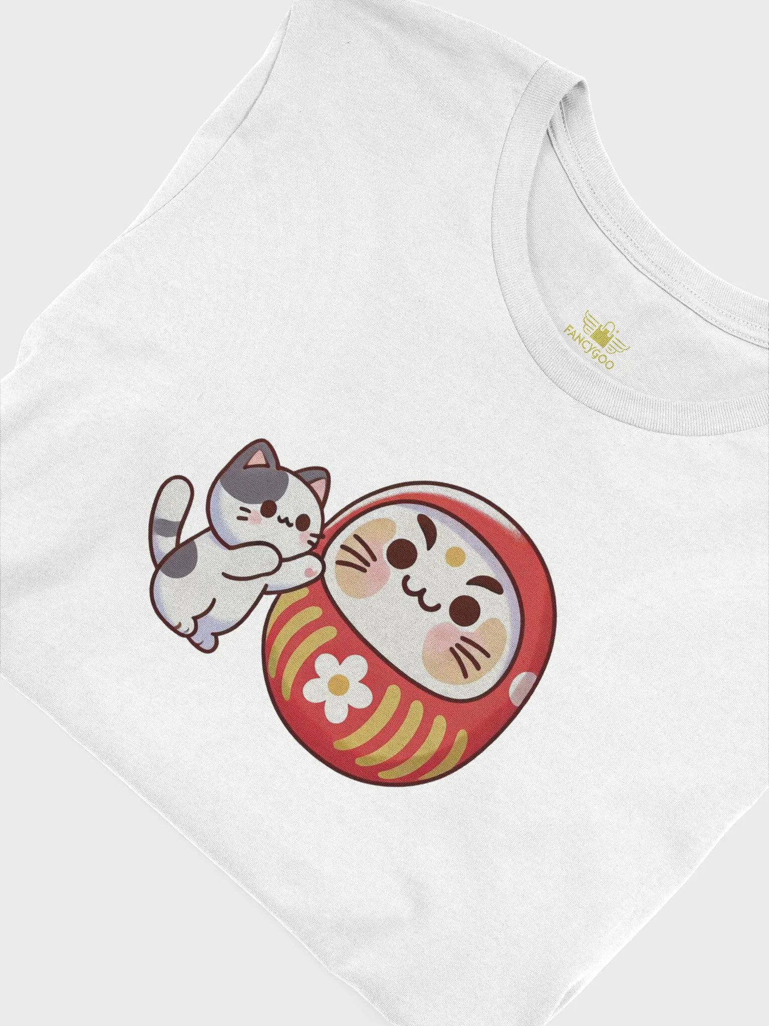 Japan Cute Kitten Daruma Tshirt product image (4)