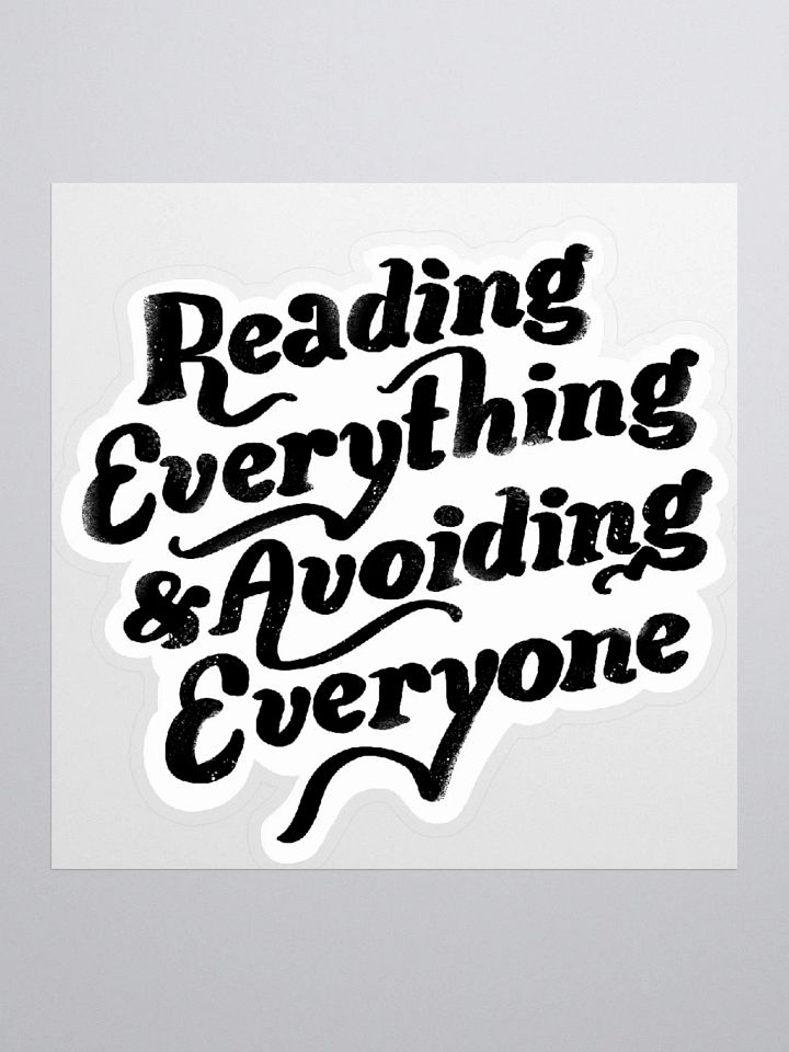 Reading Everything Sticker product image (1)
