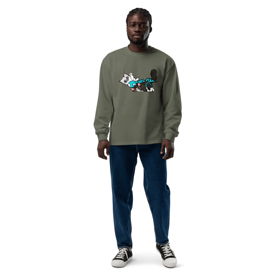 AS Colour Unisex Premium Heavyweight Long Sleeve Shirt: Luigi & Ariel Logo product image (31)