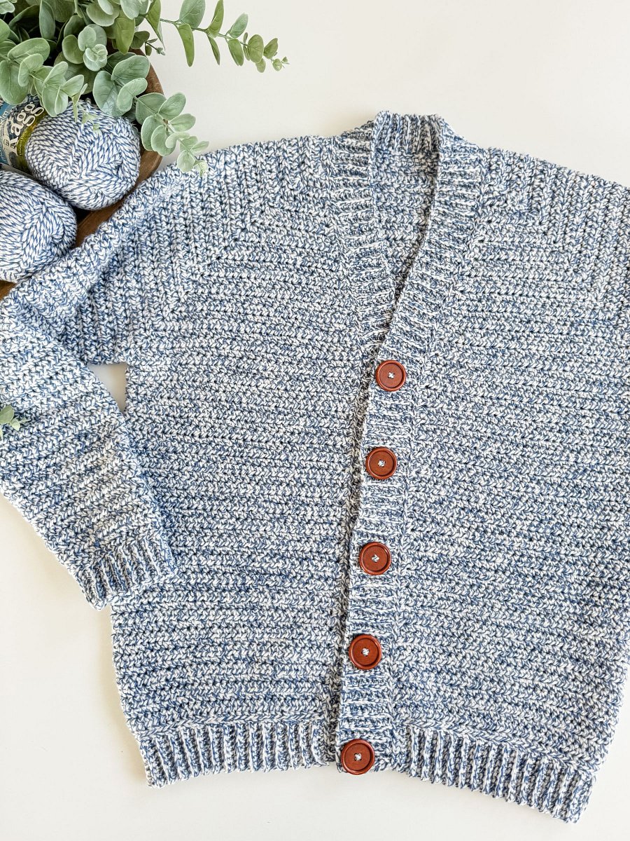 Men's Cobblestone Cardigan Crochet Pattern product image (6)