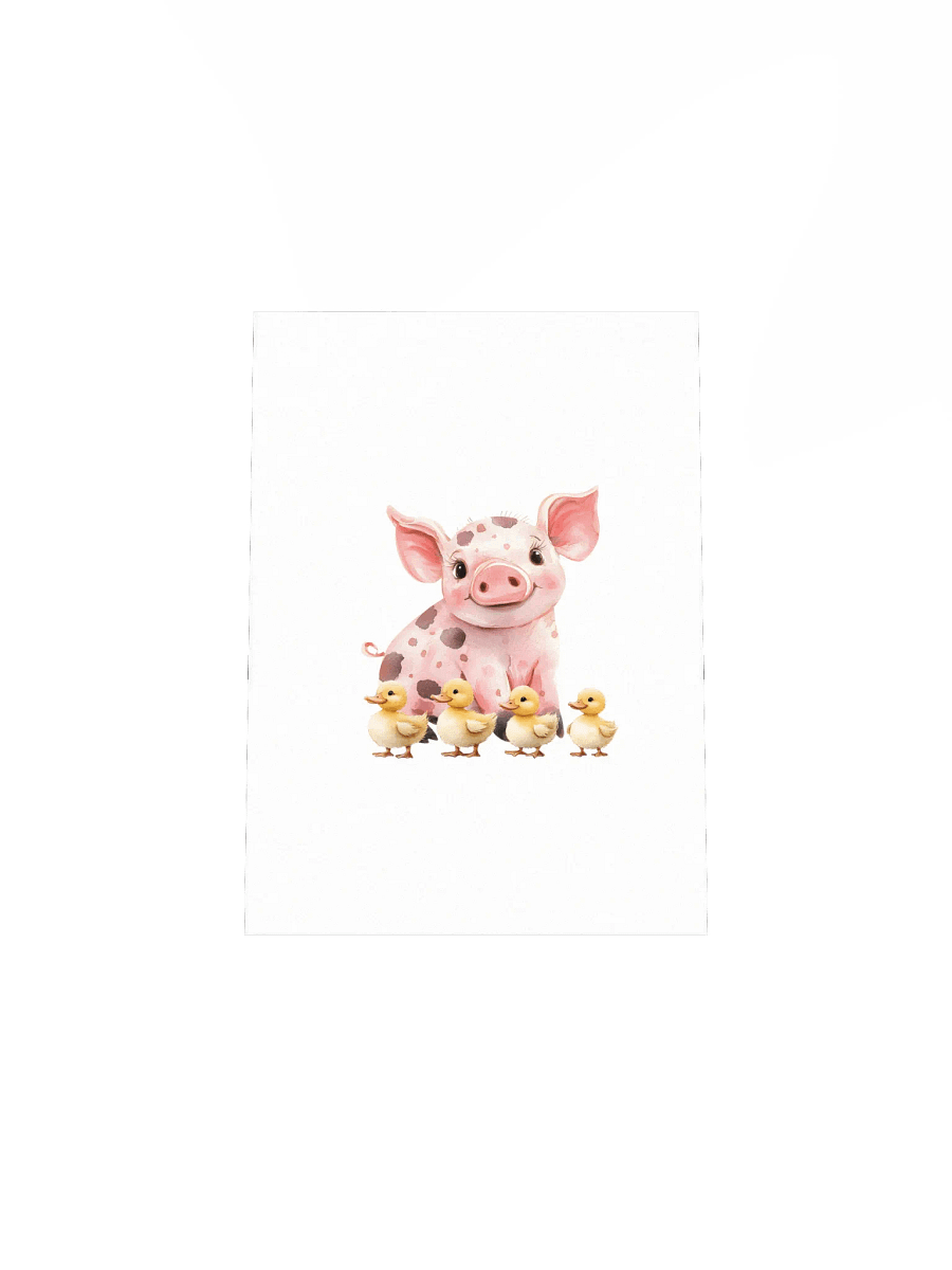 Little chicks and Pig Barnyard Nursery Decor Print product image (5)
