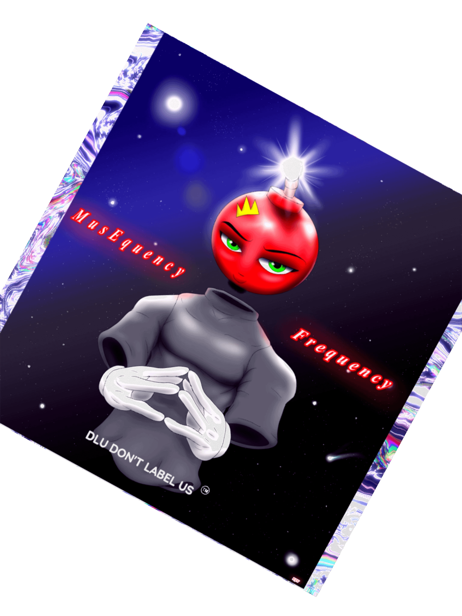DLU DON’T LABEL US™ Cosmic Smirk Kiss Cut Stickers product image (4)