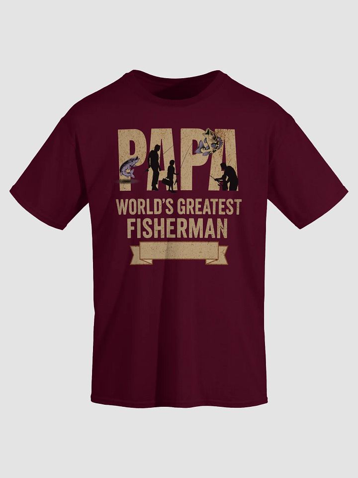 Papa Fisherman Vintage T-Shirt – World's Greatest Fisherman Retro Gift product image (1)