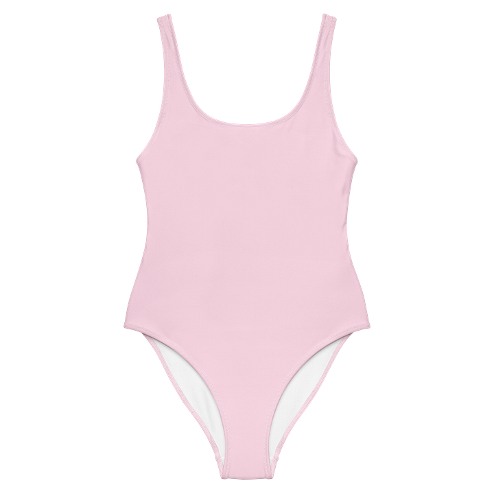 Baby Pink Solid Color Retro Inspired Women's One Piece Swimsuit product image (1)