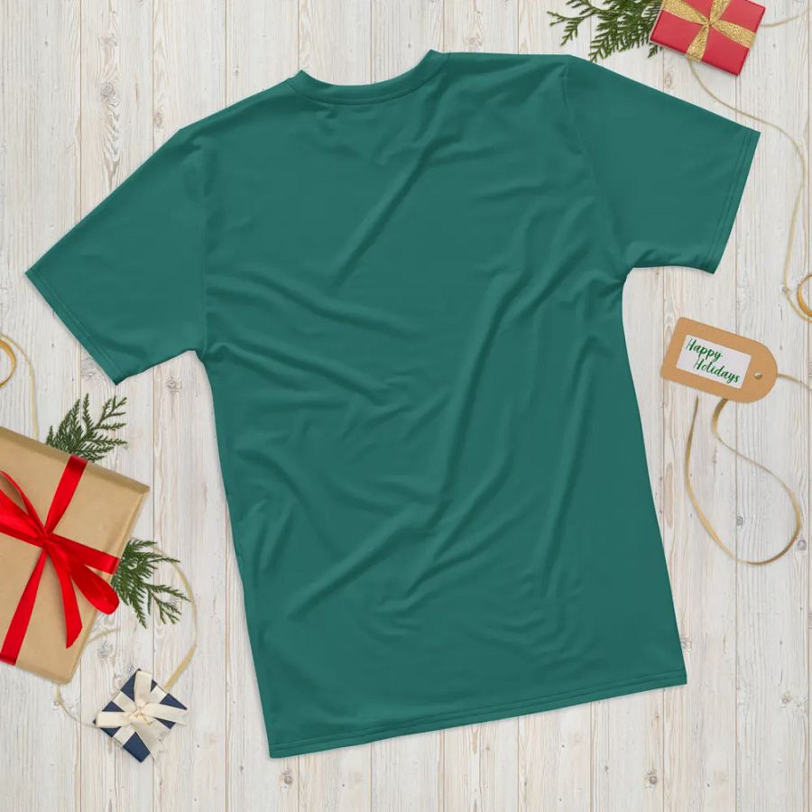 Plain Medium Teal Green True Summer Men's Crewneck Polyester Heavyweight Premium T-Shirt by Treasure Pie product image (12)