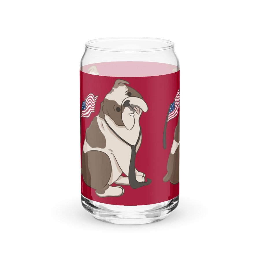 Patriotic Bulldog Glass product image (4)