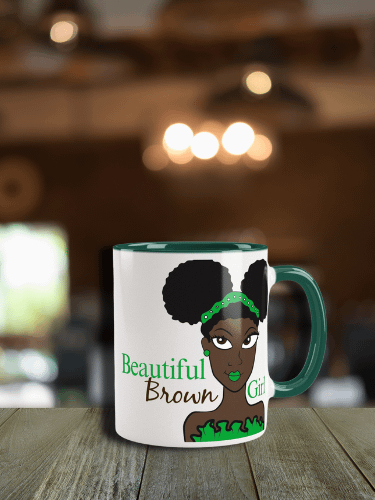 Beautiful Brown Girl Ceramic Mug - Chocolate product image (1)