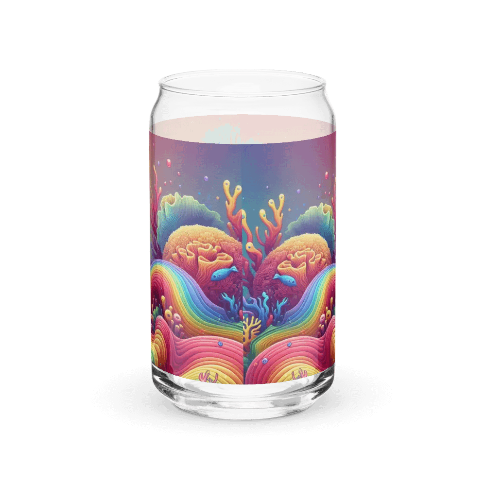 Beautiful & Vivid Rainbow Coral Ocean Themed Glass product image (8)